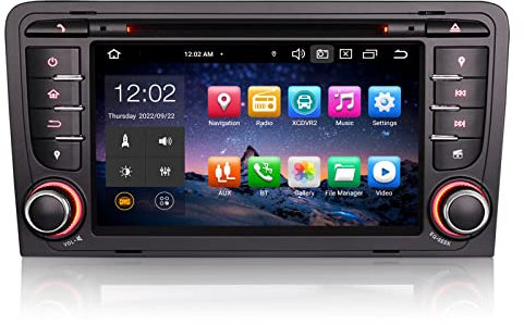 Erisin 7 inch 8-Core 4GB RAM 64GB ROM Android 12 Car Stereo Bluetooth Sat Nav For Audi A3 S3 RS3 RESE-PU Support CarPlay Android Auto GPS DSP DAB+ Wifi OBD2 DVR USB 4G RDS DVD TPMS Radio Head Unit