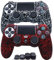 Sofunii 2 fundas para mando de PS4, funda de silicona antideslizante con 8 tapas de agarre para el pulgar, compatible con PlaySation 4 Slim/Pro Controller DualShock 4 Gamepad (negro y blanco)