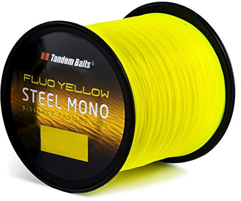 Tandem Baits Steel Mono Fluo Filo Da Pesca Lenza Da Pesca Pescare Canne Da Pesca Canne Da Carpa Filo Di Nylon Accessori Per La Carpa Pesca Attrezzatura Da Pesca Giallo 600 m/0,35 mm