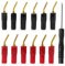 KUOQIY 12 PCS Gold Plated 2mm Banana Plug Pin Screw Type, Audio Amplifier Wiring Plug Adapters Speaker Pin Connectors (6 Red + 6 Black)