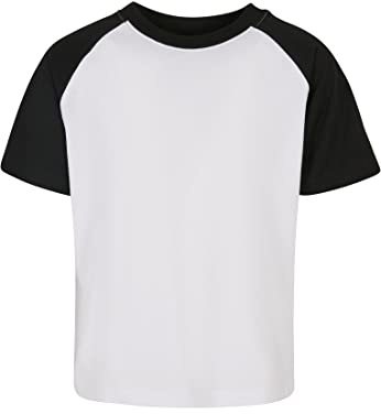Urban Classics Herren Boys Raglan Contrast Tee White/Black, 110/116
