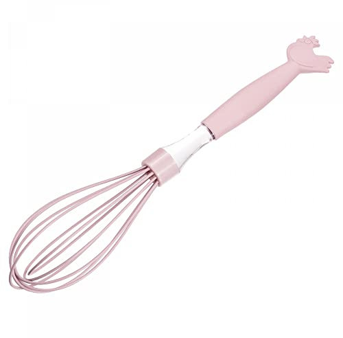 sourcing map Oeuf Fouet, 292mm/11.5 Silicone Dessin animé Forme Ballon Mélangeur pour Cuisson, Remuer, Rose