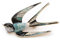 GFM® Broche oiseau hirondelle – Noël, fête des mères, anniversaire, Saint-Valentin, Small, Métal