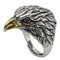 KONFEN Ring Verstellbar Silber Herren, Fidget Ring Offen Adler Ringe Men Zeigefinger Verstellbare, Fußringe Zweifingerring Vintage Retro Modeschmuck für Männer Herr Man
