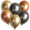 6 Stk. Premium Luftballons Chrom Bio Congrats 12' Party Geburtstag Abschluss Abitur Set Metallic