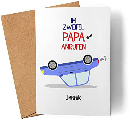 Kiddle-Design Führerschein Bestanden Karte Lustig Personalisiert Bestandene Führerscheinprüfung Fahranfänger 18. Geburtstag Geschenkkarte