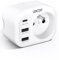 LENCENT Prise USB Secteur Chargeur Multiprise 4 en 1 Prise avec 1 Sortie AC 2 Ports USB et 1 USB C avec un Mini Corps pour Bureau/Cuisine/Chambre 4000W
