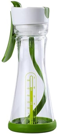 HelloCreate Mélangez votre vinaigrette avec notre bouteille shaker pour vinaigrette Kitchen1 mélangeur à vinaigrette émulsionné avec vinaigrette facile à verser