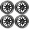 4x MB Design Felgen LV1 8.5Jx19 ET35 5x110 Glanzschwarz poliert kompatibel mit Fiat 500X