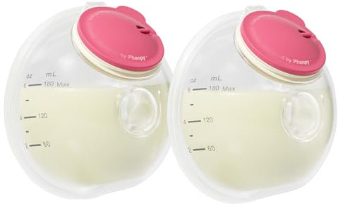 Phanpy Wearable Breast Pump Milk Collector Cup S2, Original Phanpy Breast Pump Replacement Accessories, 24 mm Flange and 20mm Insert Included, 12 oz / 360 ml, 2 Piece