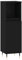 vidaXL Modern Design Black Bathroom Cabinet with Iron Feet - Engineered Wood Construction - Multifunctional Storage Solution - Flexible Door Installation