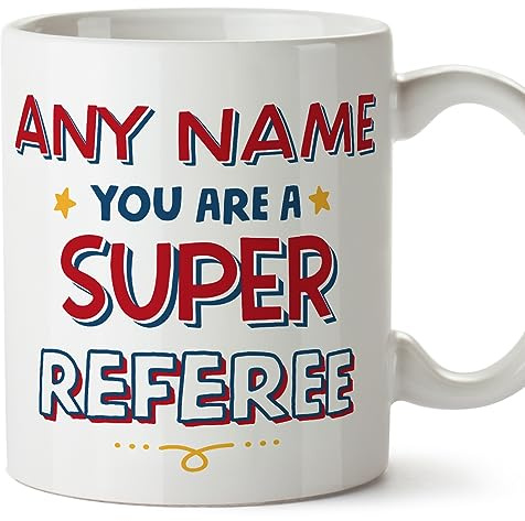 MUGFFINS Personalised Mug for Referee - in English - You are Super - Funny Custom Gift for Colleagues - Ceramic 11oz Mug