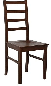 Mirjan24 Esszimmerstuhl Zefir VIII D, B:43 x H:90 x T:40 cm, Rahmen aus Buchenholz, Sitzfläche aus Holz, Stuhl für Arbeitszimmer Esszimmer Küchenstuhl Wohnzimmerstuhl (Nuss)