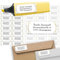Adress-Etiketten - Adress-Aufkleber Sticker mit Ihrem Wunschtext 53x 21mm, für 1 bis 5 Zeilen Text – 110 Stück – 38 Hintergründe zur Auswahl (06 Pattern)