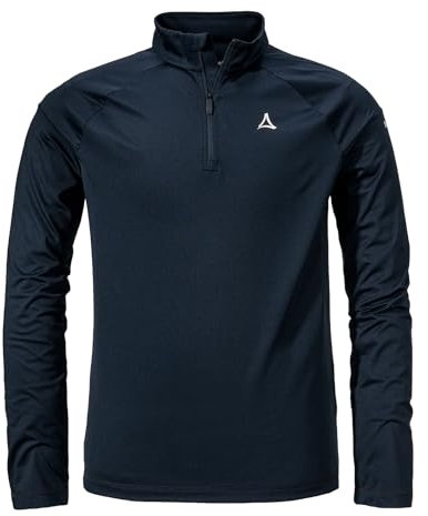 SCHÖFFEL Herren Midlayer Outdoorshirt Langarmshirt Sweatshirt Funktionsshirt Longsleeve Lenggries, Farbe:Blau, Artikel:-8820 Navy Blaze, Größe:48
