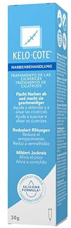 KELO-COTE - Tube 30 g – Gel zur Behandlung von Narben – Silikonformel – reduziert Rötungen & Juckreiz – wasserfest – transparent – klinisch bewiesen