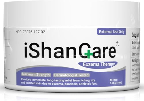 Ekzem-Creme, Ekzem-anfällige Haut beruhigende & feuchtigkeitsspendende Behandlung Salbe für den ganzen Körper Ausschlag, Psoriasis, Dermatitis, Urtikaria, Rötung, Juckreiz, Trockenheit, Krustenbildung