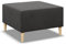 Mebligo - Puff Hocker BLANK, Fußhocker für Sessel, Couch Hocker, Sofa Hocker, Sitzhocker, Hocker Wohnzimmer, Bequemer Hocker als Auflage, Sitzpuff, Beine und Tisch - 71x71x40cm Grau