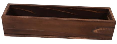 BESPORTBLE Caja Maceta De Madera Jardineras Rectangulares para Plantas De Exterior Jardinera Rectangular Interior Plantador De Cactus Jardineras para Plantas De Exterior Macetero Dark Brown