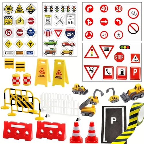 JINJUMEI 25 Pezzi Porta Elfo Natale Kit,Accessori per Cantiere Decorazioni Natalizie in Miniatura Recinzioni Cartelli Barriera Casetta Elfo di Natale Decorazioni Kit Fai da Te Mini Porta Dell'elfo