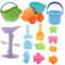 ibasenice 14-teiliges Strandspielzeug-Set Für Kinder – Spielwerkzeuge Strandschaufeln Eimer Und Sand Sicheres Plastikspielzeug Outdoor-spaß Für Kleinkinder