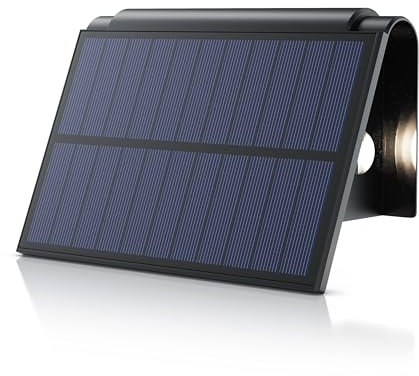 CSL - Solar Wandleuchte Akku Außen – LED Solarlampe Solarleuchte mit Helligkeitssensor – 2 Modi und Helligkeitsstufen – ohne Stromanschluss – für Garten Deko Rasen Treppen Balkon Hof