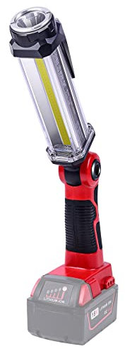 Lampe de travail LED pour Milwaukee 14,4 V 18 V Batterie Li-ion 2000 lm Lampe de poche d'extérieur portable pour camping avec fonction Downlight vertical