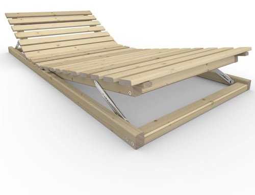 TUGA - Holztech Ergonomischer Holzrahmen Kopf- und Fußteil verstellbar ''Ergo-Eva'' 70 190 Fichte