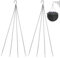 Ouligay 2 Stück Blumenampel Ketten Metall Hängende Kette Pflanzenhänger Blumentopf 3-Litzige Metallkette Ersatzkette Kleiderbügel mit Haken und Clip für Blumentöpfe Vogelkäfig Pflanzgefäßen Schwarz