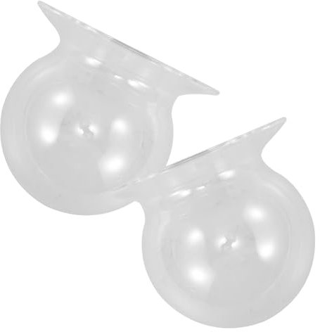 VICASKY 2stücke Glasvase Für Hydrokultur Transparente Vase Aus Klarem Glas Behälter Für Grünpflanzen Dekoration Für Bücherregal Blumenkunsthalter Von Vasen