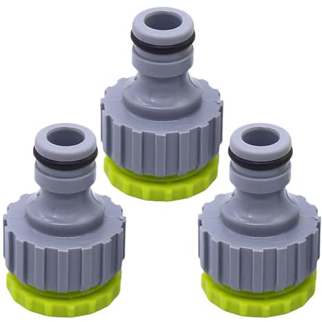 3 Stück Adapter für Wasserhahn, Gartenschlauch, 1/2 Zoll (1,27 cm) für Bewässerung, 3/4 Zoll (3/4 Zoll), Außenadapter, Stecker, Universal, Adapter für Bewässerung, für Gardena, Garten und Küche