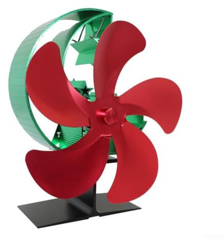 Ventilatore termoelettrico per stufa a legna dal design elegante con tecnologia a cinque pale per un movimento dell'aria efficace e silenzioso (B)
