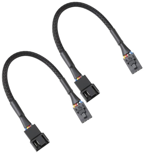 ECSiNG 2Pcs CRJ Latching 4-Pin Fan Adapter Cable Compatible with Dell motherboards 15cm
