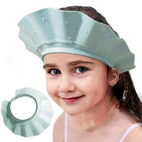 Adjustable Shower Hat - Waterproof Bath Visor For Washing Hair | Leak-Proof Head Eye Ear Protection Shield | Soft PP material Shower Cap For kid Kids Adults Elderly & Disabled Persons