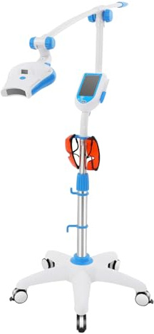 Zahnaufhellungsgerät, 40VA Zahnbleaching LED Lampe mit Touchscreen & 3 Lichtfarben, Einstellbare Timer 1-30min, Höhenverstellbarer Stativ, Zahnaufhellung Gerät für Zahnarztpraxis Oral Care