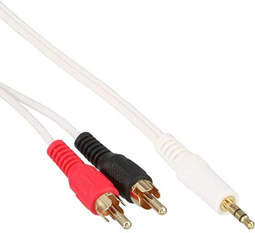 InLine Klinke Kabel 2,5m Chinch weiß/gold