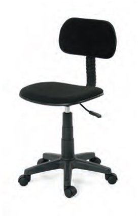 WEBMARKETPOINT Chair Drehstuhl Büro mit schwarzem Stoff