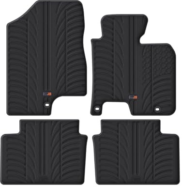 TRAVALL Rubber Car Mats (set of 4) compatible with Hyundai i30 (2011-2018) Heavy Duty Floor Mats Moulded Premium Mats Easy Clean Black with Clips - Anti Slip All-Weather Protection