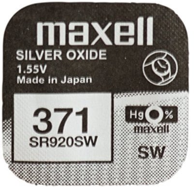 Felixmania® Maxell 371 SR920SW Originalbatterie, 1,55 V, Knopfzelle, Silberoxid, Maxell AG-6