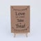 Candy Sweet Bar Sign Kraft Brown 'Love Is Sweet' Sign And Easel - Wedding