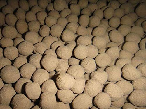 waterworld-berlin 40 Stück Nano Lehm Düngekugeln/Pflanzendünger/Bodenzusatz TOP Pflanzenwuchs im Teich Bodendünger Eisendünger behandelt z. B. für Seerosen Größe ca. 0,8 cm Durchmesser
