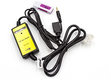 vhbw AUX USB Audio Adapter Kabel KFZ Radio kompatibel mit Honda Bj. 2002-11 Fit, City Auto, Autoradio - USB