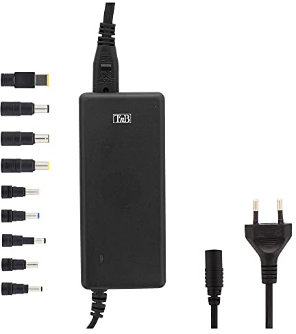 T'nB - Chargeur PC Portable Universel 90W, Compatible avec PC jusqu'à 17 | Alimentation 19V avec 8 Adaptateurs pour Asus Acer Dell HP Lenovo MSI Samsung Sony Toshiba