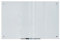 U Brands Glass Dry Erase Board, 89x58 cm, White Frosted Surface with Silver Grommets, Frameless, Includes Marker with Eraser
