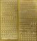 3 mal Sticker Buchstaben-Set goldfarbig, Groß- und Kleinbuchstaben mit Zahlen – 9698 - zum Beschriften von glatten Flächen für Kerzen – Ideal zum Verzieren und Gestalten von Kerzen und Papierkarten