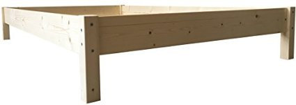 LIEGEWERK Massivholzbett Futonbett Bett 100x200 cm Holzbett 100 Holz Einzelbett massiv Natur (100cm x 200cm)