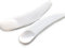 Onwon 100 PCS Mini Disposable Curved Cosmetic Spatula Scoop Makeup Mask Spatula Plastic Spoon (White) by ONWON