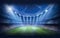 Haosphoto 7X5FT/210X150cm Football Field Backdrop Stage Lights Green Grass Meadow Indoor Stadium Sports Match Vinyl Background for Photography Boys Kids School Game Birthday Photo Studio Props CA615