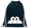 Kiwistar - Turnbeutel - dunkelblau - Elmo - Halber Elmo - Ernie - Bert - Fun Rucksack Sport Beutel Gymsack Baumwolle mit Ziehgurt