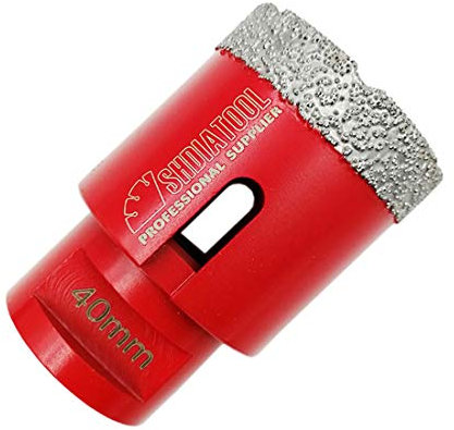 SHDIATOOL Dry Diamond Drill Core Bit Diameter 40mm Vacuum Brazed Drilling Porcelain Tile Granite Marble